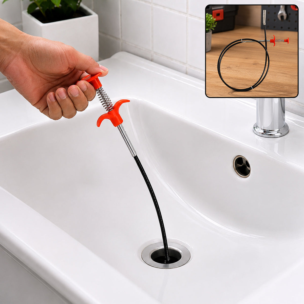 Home Utility Combo – Water Bottle Stand with Pump, Whale Soap Holders & Drain Cleaning Tool