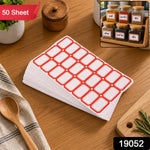 Spice-jar labels, Container labels,Storage-box labels s Writable Self Adhesive Sticker Sheets (50 Pc Set)
