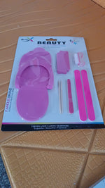 Velvet Wipe professional pedicure kit box with all included tools