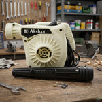 Portable electric blower for home and garden use