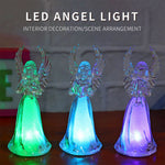 Battery operated LED angel decorative lights creating festive ambiance