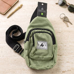 Durable canvas crossbody bag with zip pockets for everyday use