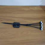 Solar fiber optic garden light illuminating balcony area