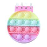 Colourful fidget diary with pop bubbles for children