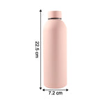 Pink insulated water bottle with stainless steel body for hot and cold drinks