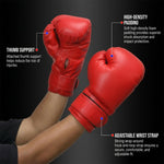 Sports Training Boxing Gloves with Padded Wrist Support for Men and Women