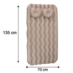 Detailed size chart for the car air mattress dimensions.