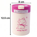 Aesthetic glass tumbler with cartoon print, lid, and straw