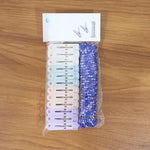 Outdoor drying rope with heavy duty clips securing clothes