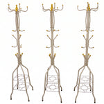 Metal Floor Standing Coat Rack Stand with Bottom Storage Shelf