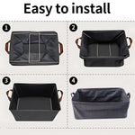 Foldable cloth storage organizer bag handles for easy carrying
