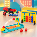 Kids Indoor Game Combo – Foam Dart Blaster, Mini Basketball Game & Counting Frame Set