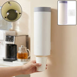 Wall mounted cup holder storage dispenser in office