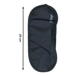 The black sleeping eye mask with the "iTRIP" logo is displayed flat against a white background, with a 20 cm measurement.