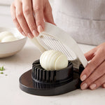 Manual egg cutting tool for uniform egg slices
