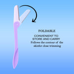 Compact eyebrow razor ideal for fine hair removal on face
