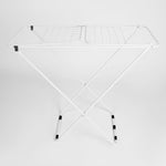 Compact foldable butterfly drying rack for indoor and sheltered outdoor use