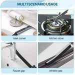 Long handle corner cleaning brush used for cleaning window tracks and grout lines