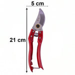 Informative size guide for garden pruning shears and hand pruners.