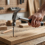 Household repair tools including screwdrivers and hammer