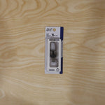 Close-up of stylish metal key holder with lock clip