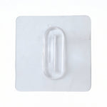 Self-adhesive transparent loop wall hook for home organization
