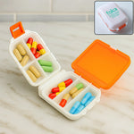 Portable toiletry kit with essential travel grooming items arranged compactly