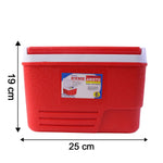 Picnic and outdoor drink storage cooler in red
