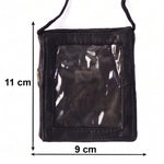 Detailed view of the braided lanyard used with the leather ID holder