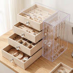 Clear acrylic organizer for rings, earrings and necklaces