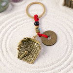 Keychain charm attached to keys, showing versatility