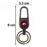 Metal key holder with secure locking clip and organized dual rings