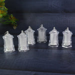 Decorative lantern lamps with transparent plastic body and safe LED candle light