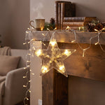 Fairy lights used for festive room decoration