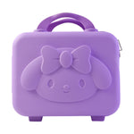 Side view of kids bear-shaped hard shell carry case highlighting its durable structure