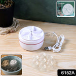 The portable USB-powered mini washing machine shown from an angle, highlighting its compact design.