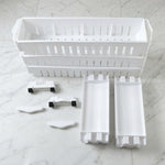 Kitchen storage rack for organizing household items and essentials