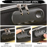 4 Layer Zipper Stationery Pouch Pencil Case with Combination Lock for Students