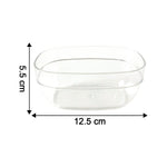 Multipurpose transparent serving and storage oval bowls set