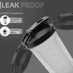 Ergonomic grip of the 500 ml plastic gym shaker bottle for comfortable handling