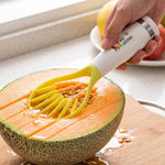 Cutter used to scoop and slice avocado