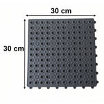 Multiple interconnected anti skidding bathroom mats showing customizable layout