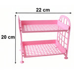 Countertop plastic storage shelf for home organization