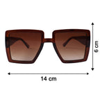 Sunglasses size guide for oversized square frames