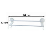 Double bar rack towels hanging