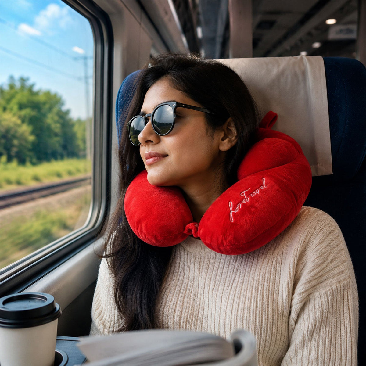 Premium U-Shaped Travel Neck Pillow
