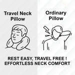 Travel neck cushion with adjustable strap for a snug fit
