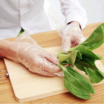 Disposable transparent kitchen gloves ideal for food handling