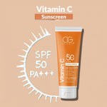 Compact Vitamin C Sunscreen SPF 50 tube for travel and daily care