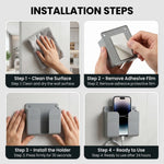 Space saving phone wall holder